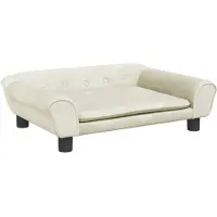 vidaXL Hundebett Creme 70x48x22 cm Samt