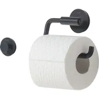 Tiger Toilettenpapierhalter Urban Klein ohne Klappe inklusive Handtuchhaken Schwarz