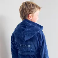 Yoursurprise Kinderbademantel mit Namen - Blau - 2/4 Jahre