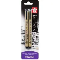 Sakura Pigma Micron 08 fineliner set | 2 x 0.5 mm, black