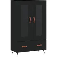 vidaXL Highboard Schwarz 69,5x31x115 cm Holzwerkstoff