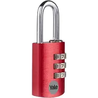 Yale YE3CB/28/126/1/CO Vorhängeschloss 28 mm Rot Zahlenschloss