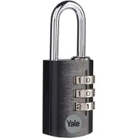 Yale YE3CB/28/126/1/BK Vorhängeschloss 28 mm Schwarz Zahlenschloss