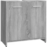 vidaXL Badezimmerschrank Grau Sonoma 60x33x60 cm Holzwerkstoff