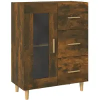 vidaXL Sideboard Räuchereiche 69,5x34x90 cm Holzwerkstoff