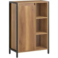 SoBuy BZR65-PF Wäscheschrank mit ausklappbarem Wäschesäcken Wäschesack Wäschetruhe Wäschetruhe Wäschekorb Badmöbel vintage BHT ca.: 60x90x30cm