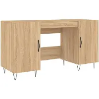 vidaXL Schreibtisch Sonoma-Eiche 140x50x75 cm Holzwerkstoff