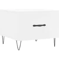 vidaXL Couchtisch Hochglanz-Weiß 50x50x40 cm Holzwerkstoff