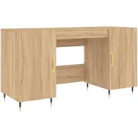 vidaXL Schreibtisch Sonoma-Eiche 140x50x75 cm Holzwerkstoff