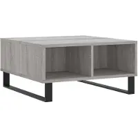 vidaXL Couchtisch Grau Sonoma 60x60x30 cm Holzwerkstoff