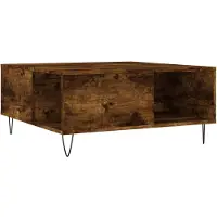 vidaXL Couchtisch Räuchereiche 80x80x36,5 cm Holzwerkstoff
