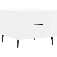 vidaXL Couchtisch Hochglanz-Weiß 50x50x40 cm Holzwerkstoff