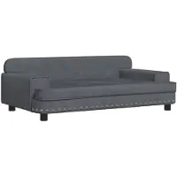 vidaXL Hundebett Dunkelgrau 90x53x30 cm Samt