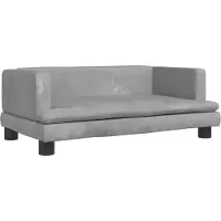vidaXL Hundebett Hellgrau 80x45x30 cm Samt