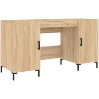 vidaXL Schreibtisch Sonoma-Eiche 140x50x75 cm Holzwerkstoff