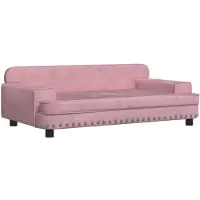 vidaXL Hundebett Rosa 90x53x30 cm Samt