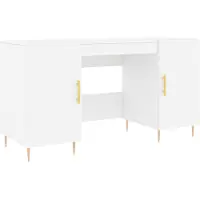 vidaXL Schreibtisch Weiß 140x50x75 cm Holzwerkstoff
