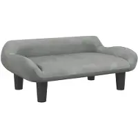 vidaXL Kindersofa Hellgrau 70x40x24 cm Samt