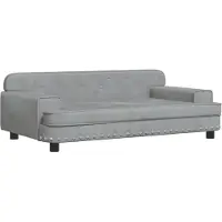 vidaXL Hundebett Hellgrau 90x53x30 cm Samt