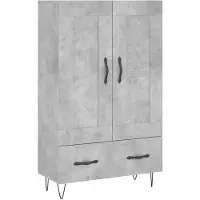 vidaXL Highboard Betongrau 69,5x31x115 cm Holzwerkstoff
