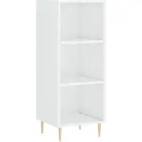 vidaXL Sideboard Hochglanz-Weiß 34,5x32,5x90 cm Holzwerkstoff
