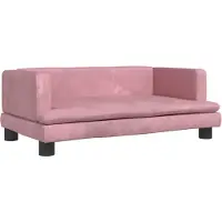 vidaXL Hundebett Rosa 80x45x30 cm Samt