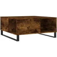 vidaXL Couchtisch Räuchereiche 80x80x36,5 cm Holzwerkstoff