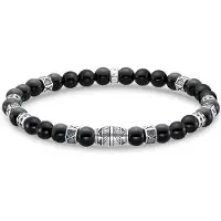 Thomas Sabo Armband mit Schwarzen Onyx Beads Silber