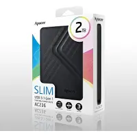Apacer zewntrzny dysk twardy, AC236, 2.5", USB 3.0 (3.2 Gen 1), 2TB, AP2TBAC236B-1, czarny