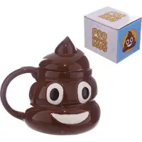 Puckator Emotive Kacke geformte Tasse aus Keramik mit Deckel