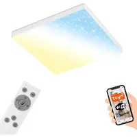 Briloner LED Panel Smart CCT WiFi Rahmenlos Sternendekor 24W weiß Metall