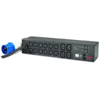 APC Rack-Stromverteiler, Metered, 2 HE, 32 A, 230 V, (12) C13 & (4) C19, Messgerät, 2U, Einphasig, Horizontal/Vertikal, Schwarz, 16 AC-Ausgänge
