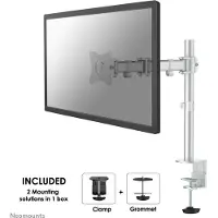 NeoMounts by Newstar Select Flachbild Tischhalterung, Klemme /Bolzen, 8 kg, 25,4 cm (10 Zoll), 76,2 cm (30 Zoll), 100 x 100 mm, Silber