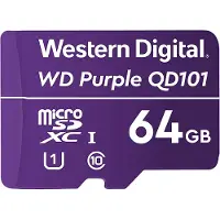 Western Digital WD Purple SC QD101, 64 GB, MicroSDXC, Klasse 10, Class 1 (U1), Violett