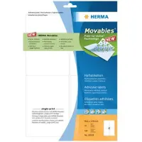 Herma Etiketten Nr. 10019, 99,1 x 139 mm, ablösbar, selbstklebend, blickdicht, Papier, weiß, 100 Stück