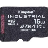 Kingston Technology 16GB microSDHC Industrial C10 A1 pSLC Karte Einzelpackung ohne Adapter, 16 GB, MicroSDHC, Klasse 10, UHS-I, 100 MB/s, 80 MB/s