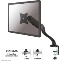NeoMounts by Newstar Select Flachbild Tischhalterung, Klemme /Bolzen, 6 kg, 25,4 cm (10 Zoll), 76,2 cm (30 Zoll), 100 x 100 mm, Schwarz