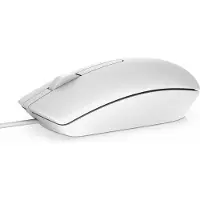 Dell kabelgebundene Maus – MS116 - weiß, Beidhändig, Optisch, USB Typ-A, 1000 DPI, Weiß