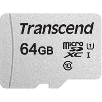 Transcend 300S, 64 GB, MicroSDXC, Klasse 10, NAND, 95 MB/s, 25 MB/s