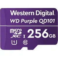 Western Digital WD Purple SC QD101 WDD256G1P0C - Flash-Speicherkarte - 256 GB - UHS-I U1 / Class10 - microSDXC UHS-I - lila