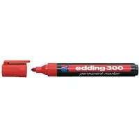 Edding Permanent Marker 300, mit Rundspitze, 10 Stück, rot