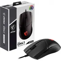 MSI Clutch GM41 Lightweight V2, Beidhändig, Optisch, USB Typ-A, 16000 DPI, Schwarz