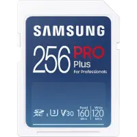 Samsung PRO Plus, 256 GB, SDXC, UHS-I, 160 MB/s, 120 MB/s, Class 3 (U3)