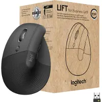Logitech Maus LIFT, Vertical, Wireless, Bolt, Bluetooth, grafit Optical, 4000 dpi, 6 Tasten, Right, Retail