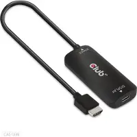 Club 3D CLUB3D HDMI + Micro USB to USB Type-C 4K120Hz or 8K30Hz M/F Active Adapter, 1 m, HDMI + USB, USB Typ-C, Stecker, Buchse, Gerade