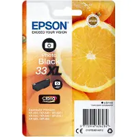 Epson Oranges Singlepack Photo Black 33XL Claria Premium Ink, Hohe (XL-) Ausbeute, Foto schwarz, Tinte auf Farbstoffbasis, 8,1 ml, 1 Stück(e), 650 Seiten