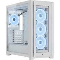 Corsair iCUE 5000X RGB QL Edition Mid-Tower ATX Gaming-Gehäuse Weiß