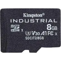 Kingston Technology 8GB microSDHC Industrial C10 A1 pSLC Karte Einzelpackung ohne Adapter, 8 GB, MicroSDHC, Klasse 10, UHS-I, 100 MB/s, 80 MB/s