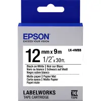 Epson LK-4WBB Etiketten erstellendes Band Schwarz auf weiss