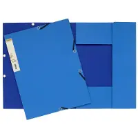 Exacompta 56982E 25x Sammelmappen mit Gummizug und 3 Klappen Forever, 24x32cm für DIN A4, aus Karton - Hellblau